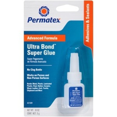 PERMATEX Epoxy Adhesive, Amber, Bottle 21309